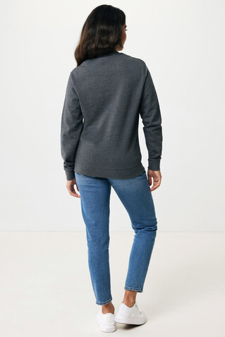 IQONIQ Denali ungefärbt. Rundhals-Sweater aus recycelter BW heather anthracite bedrucken, Art.-Nr. T9301.014.S