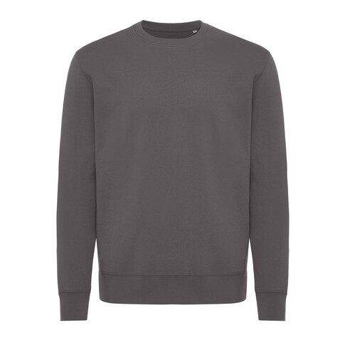 IQONIQ Kruger Relax-Rundhals-Sweater aus recycelt. Baumwolle anthrazit bedrucken, Art.-Nr. T9302.019.XL