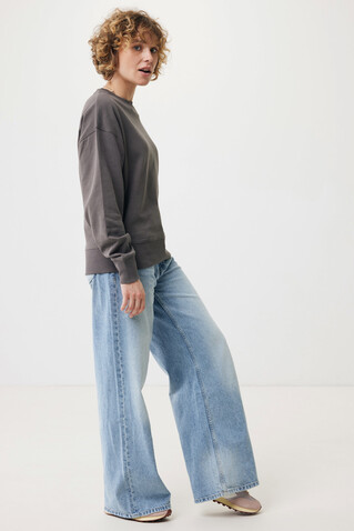 IQONIQ Kruger Relax-Rundhals-Sweater aus recycelt. Baumwolle anthrazit bedrucken, Art.-Nr. T9302.019.XL