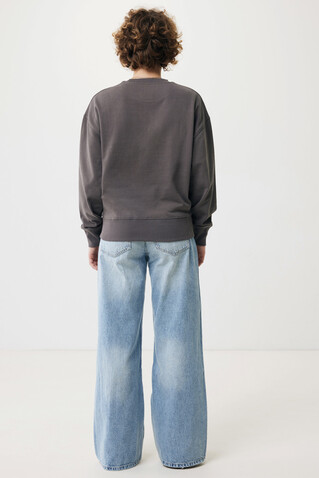 IQONIQ Kruger Relax-Rundhals-Sweater aus recycelt. Baumwolle anthrazit bedrucken, Art.-Nr. T9302.019.XL