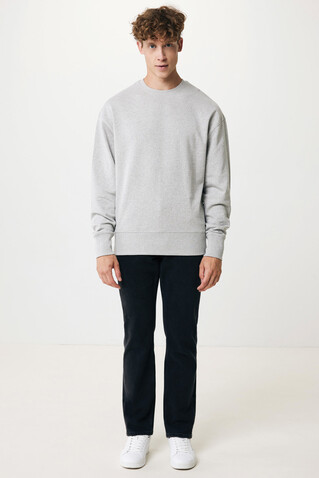 IQONIQ Kruger Relax-Rundhals-Sweater aus recycelt. Baumwolle heather grey bedrucken, Art.-Nr. T9302.013.XL IQONIQ Kruger Relax-Rundhals-Sweater aus recycelt. Baumwolle heather grey bedrucken, Art.-Nr. T9302.013.XL