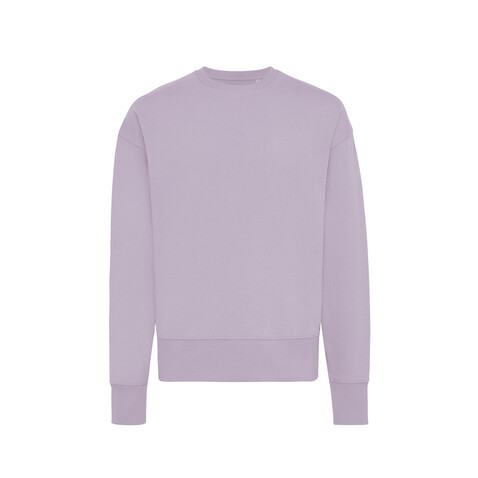 IQONIQ Kruger Relax-Rundhals-Sweater aus recycelt. Baumwolle lavender bedrucken, Art.-Nr. T9302.011.S
