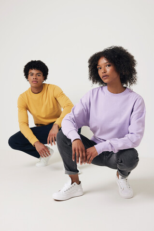 IQONIQ Kruger Relax-Rundhals-Sweater aus recycelt. Baumwolle lavender bedrucken, Art.-Nr. T9302.011.S