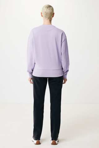 IQONIQ Kruger Relax-Rundhals-Sweater aus recycelt. Baumwolle lavender bedrucken, Art.-Nr. T9302.011.S