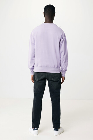 IQONIQ Kruger Relax-Rundhals-Sweater aus recycelt. Baumwolle lavender bedrucken, Art.-Nr. T9302.011.S
