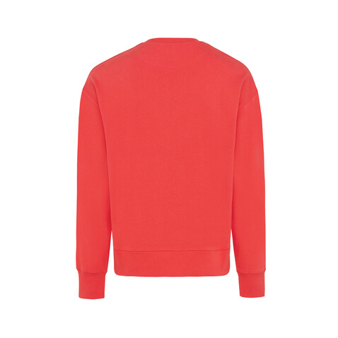 IQONIQ Kruger Relax-Rundhals-Sweater aus recycelt. Baumwolle luscious red bedrucken, Art.-Nr. T9302.008.XXXL