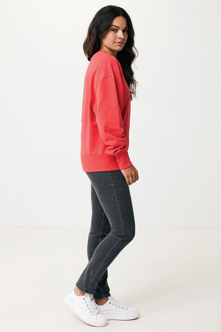 IQONIQ Kruger Relax-Rundhals-Sweater aus recycelt. Baumwolle luscious red bedrucken, Art.-Nr. T9302.008.XXXL