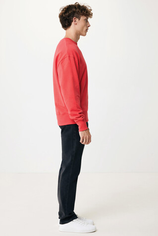 IQONIQ Kruger Relax-Rundhals-Sweater aus recycelt. Baumwolle luscious red bedrucken, Art.-Nr. T9302.008.XXXL
