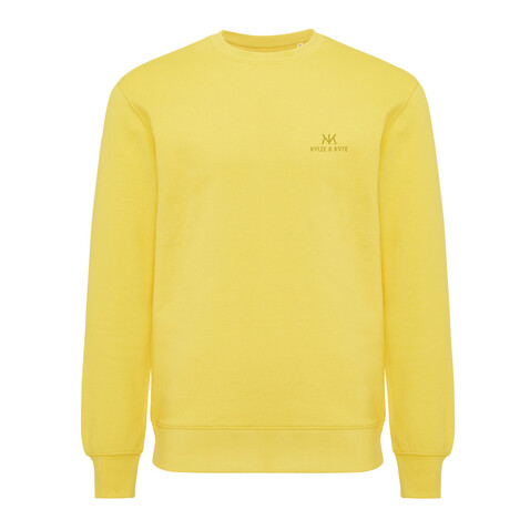 IQONIQ Etosha Lightweight Sweater aus recycelter Baumwolle gelb bedrucken, Art.-Nr. T9303.045.XXS