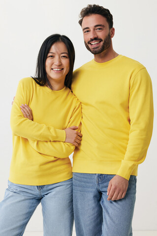 IQONIQ Etosha Lightweight Sweater aus recycelter Baumwolle gelb bedrucken, Art.-Nr. T9303.045.XXS