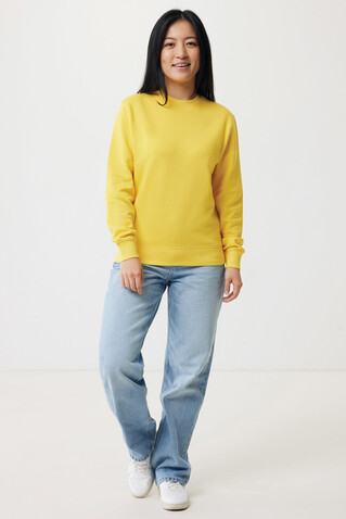 IQONIQ Etosha Lightweight Sweater aus recycelter Baumwolle gelb bedrucken, Art.-Nr. T9303.045.XXS