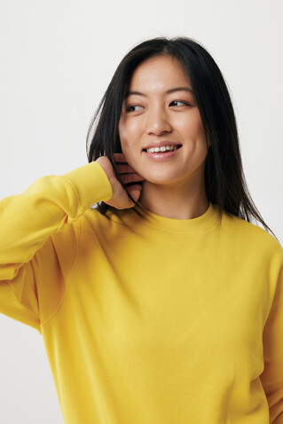 IQONIQ Etosha Lightweight Sweater aus recycelter Baumwolle gelb bedrucken, Art.-Nr. T9303.045.XXS