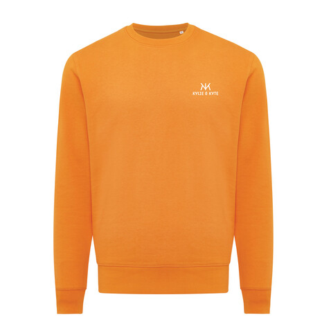 IQONIQ Etosha Lightweight Sweater aus recycelter Baumwolle orange bedrucken, Art.-Nr. T9303.044.L