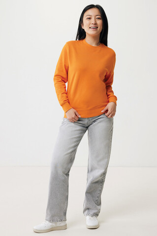 IQONIQ Etosha Lightweight Sweater aus recycelter Baumwolle orange bedrucken, Art.-Nr. T9303.044.L