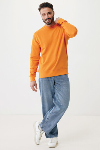 IQONIQ Etosha Lightweight Sweater aus recycelter Baumwolle orange bedrucken, Art.-Nr. T9303.044.L