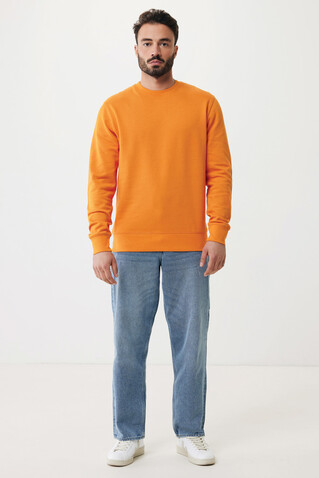 IQONIQ Etosha Lightweight Sweater aus recycelter Baumwolle orange bedrucken, Art.-Nr. T9303.044.L