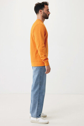 IQONIQ Etosha Lightweight Sweater aus recycelter Baumwolle orange bedrucken, Art.-Nr. T9303.044.L