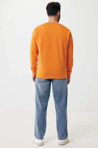 IQONIQ Etosha Lightweight Sweater aus recycelter Baumwolle orange bedrucken, Art.-Nr. T9303.044.L