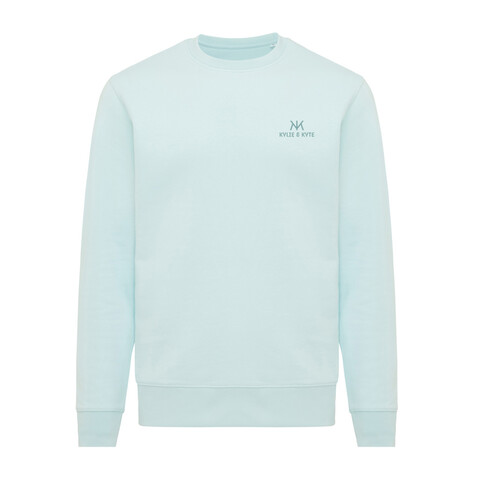 IQONIQ Etosha Lightweight Sweater aus recycelter Baumwolle crushed mint bedrucken, Art.-Nr. T9303.037.XXXL