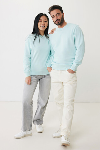 IQONIQ Etosha Lightweight Sweater aus recycelter Baumwolle crushed mint bedrucken, Art.-Nr. T9303.037.XXXL