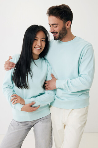 IQONIQ Etosha Lightweight Sweater aus recycelter Baumwolle crushed mint bedrucken, Art.-Nr. T9303.037.XXXL