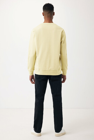 IQONIQ Etosha Lightweight Sweater aus recycelter Baumwolle cream yellow bedrucken, Art.-Nr. T9303.036.L