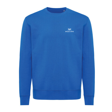 IQONIQ Etosha Lightweight Sweater aus recycelter Baumwolle Königsblau bedrucken, Art.-Nr. T9303.025.XXL