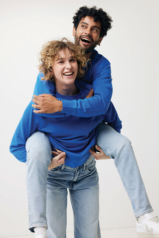 IQONIQ Etosha Lightweight Sweater aus recycelter Baumwolle Königsblau bedrucken, Art.-Nr. T9303.025.XXL