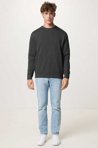 IQONIQ Etosha Lightweight Sweater aus recycelter Baumwolle anthrazit bedrucken, Art.-Nr. T9303.019.XS