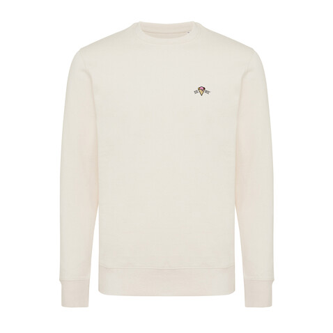 IQONIQ Etosha Lightweight Sweater aus recycelter Baumwolle natural raw bedrucken, Art.-Nr. T9303.018.XS