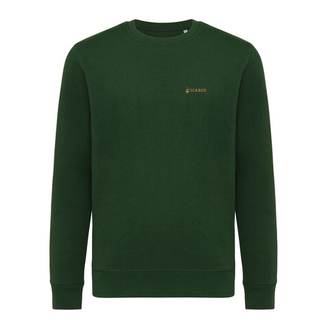 IQONIQ Etosha Lightweight Sweater aus recycelter Baumwolle forest green bedrucken, Art.-Nr. T9303.005.S