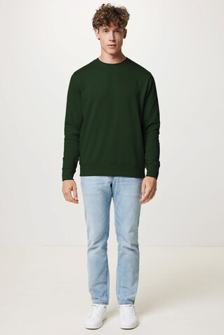 IQONIQ Etosha Lightweight Sweater aus recycelter Baumwolle forest green bedrucken, Art.-Nr. T9303.005.S