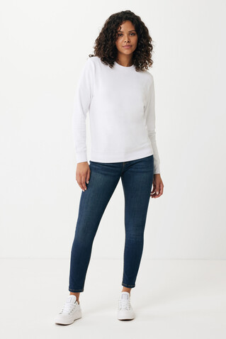 IQONIQ Etosha Lightweight Sweater aus recycelter Baumwolle recycled white bedrucken, Art.-Nr. T9303.004.L