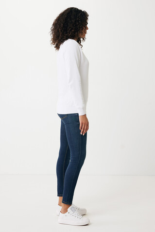 IQONIQ Etosha Lightweight Sweater aus recycelter Baumwolle recycled white bedrucken, Art.-Nr. T9303.004.L