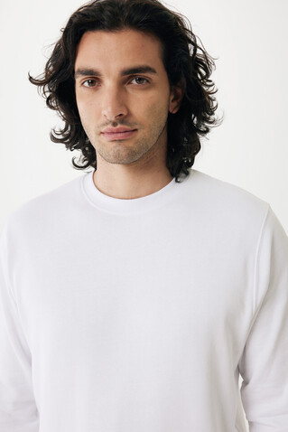 IQONIQ Etosha Lightweight Sweater aus recycelter Baumwolle recycled white bedrucken, Art.-Nr. T9303.004.L