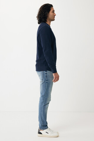 IQONIQ Etosha Lightweight Sweater aus recycelter Baumwolle navy blau bedrucken, Art.-Nr. T9303.002.XXL IQONIQ Etosha Lightweight Sweater aus recycelter Baumwolle navy blau bedrucken, Art.-Nr. T9303.002.XXL