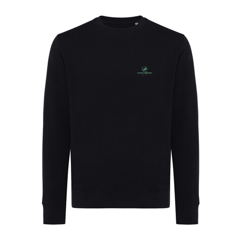 IQONIQ Etosha Lightweight Sweater aus recycelter Baumwolle schwarz bedrucken, Art.-Nr. T9303.001.XXXL