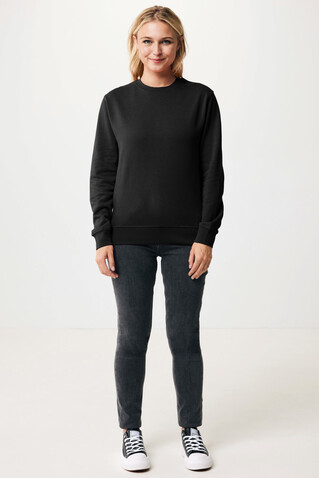 IQONIQ Etosha Lightweight Sweater aus recycelter Baumwolle schwarz bedrucken, Art.-Nr. T9303.001.XXXL