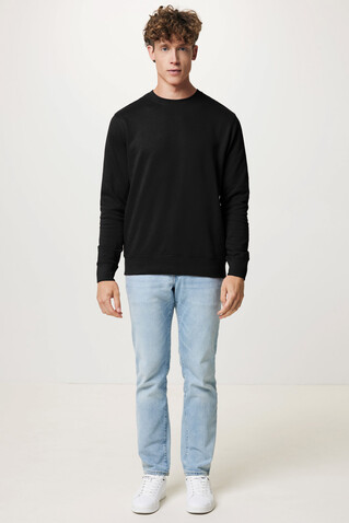 IQONIQ Etosha Lightweight Sweater aus recycelter Baumwolle schwarz bedrucken, Art.-Nr. T9303.001.XXXL