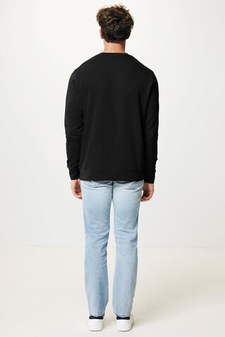 IQONIQ Etosha Lightweight Sweater aus recycelter Baumwolle schwarz bedrucken, Art.-Nr. T9303.001.XXXL