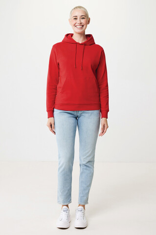 IQONIQ Jasper Hoodie aus recycelter Baumwolle rot bedrucken, Art.-Nr. T9400.029.L