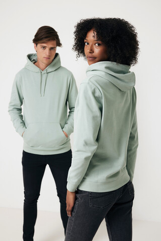 IQONIQ Jasper Hoodie aus recycelter Baumwolle Iceberg green bedrucken, Art.-Nr. T9400.023.XXXL