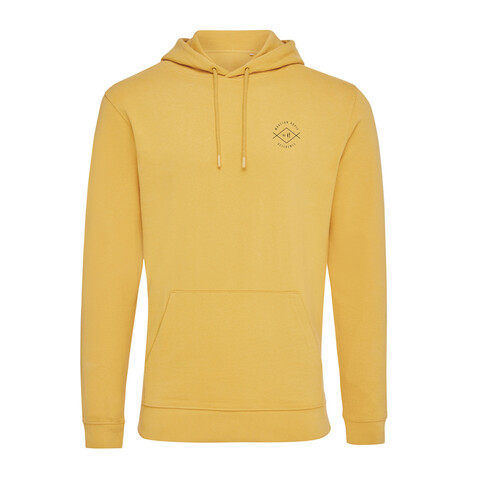 IQONIQ Jasper Hoodie aus recycelter Baumwolle ochre yellow bedrucken, Art.-Nr. T9400.021.XXXL IQONIQ Jasper Hoodie aus recycelter Baumwolle ochre yellow bedrucken, Art.-Nr. T9400.021.XXXL