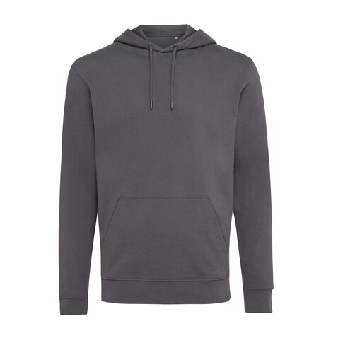 IQONIQ Jasper Hoodie aus recycelter Baumwolle anthrazit bedrucken, Art.-Nr. T9400.019.S