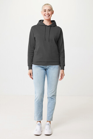 IQONIQ Jasper Hoodie aus recycelter Baumwolle anthrazit bedrucken, Art.-Nr. T9400.019.S