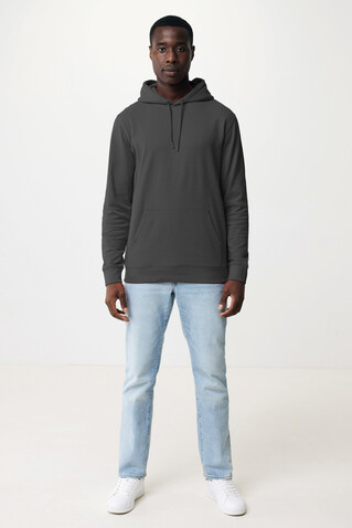IQONIQ Jasper Hoodie aus recycelter Baumwolle anthrazit bedrucken, Art.-Nr. T9400.019.S