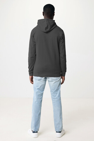 IQONIQ Jasper Hoodie aus recycelter Baumwolle anthrazit bedrucken, Art.-Nr. T9400.019.S