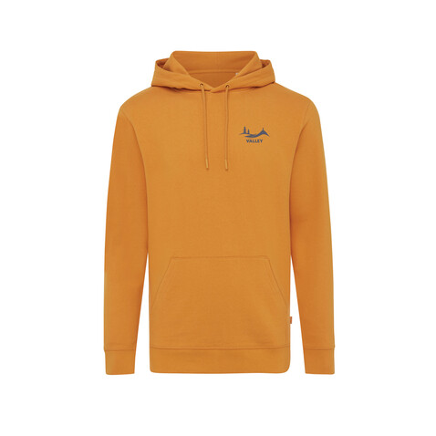 IQONIQ Jasper Hoodie aus recycelter Baumwolle sundial orange bedrucken, Art.-Nr. T9400.012.XXS