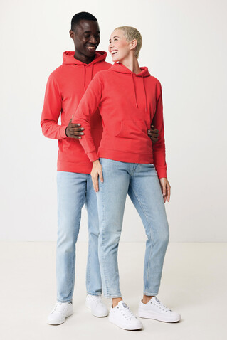 IQONIQ Jasper Hoodie aus recycelter Baumwolle luscious red bedrucken, Art.-Nr. T9400.008.S