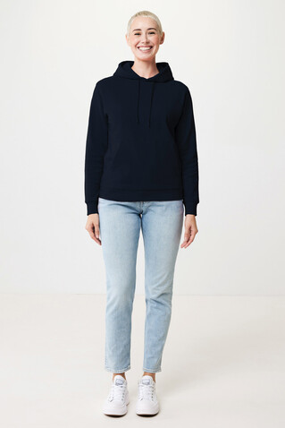 IQONIQ Jasper Hoodie aus recycelter Baumwolle navy blau bedrucken, Art.-Nr. T9400.002.L